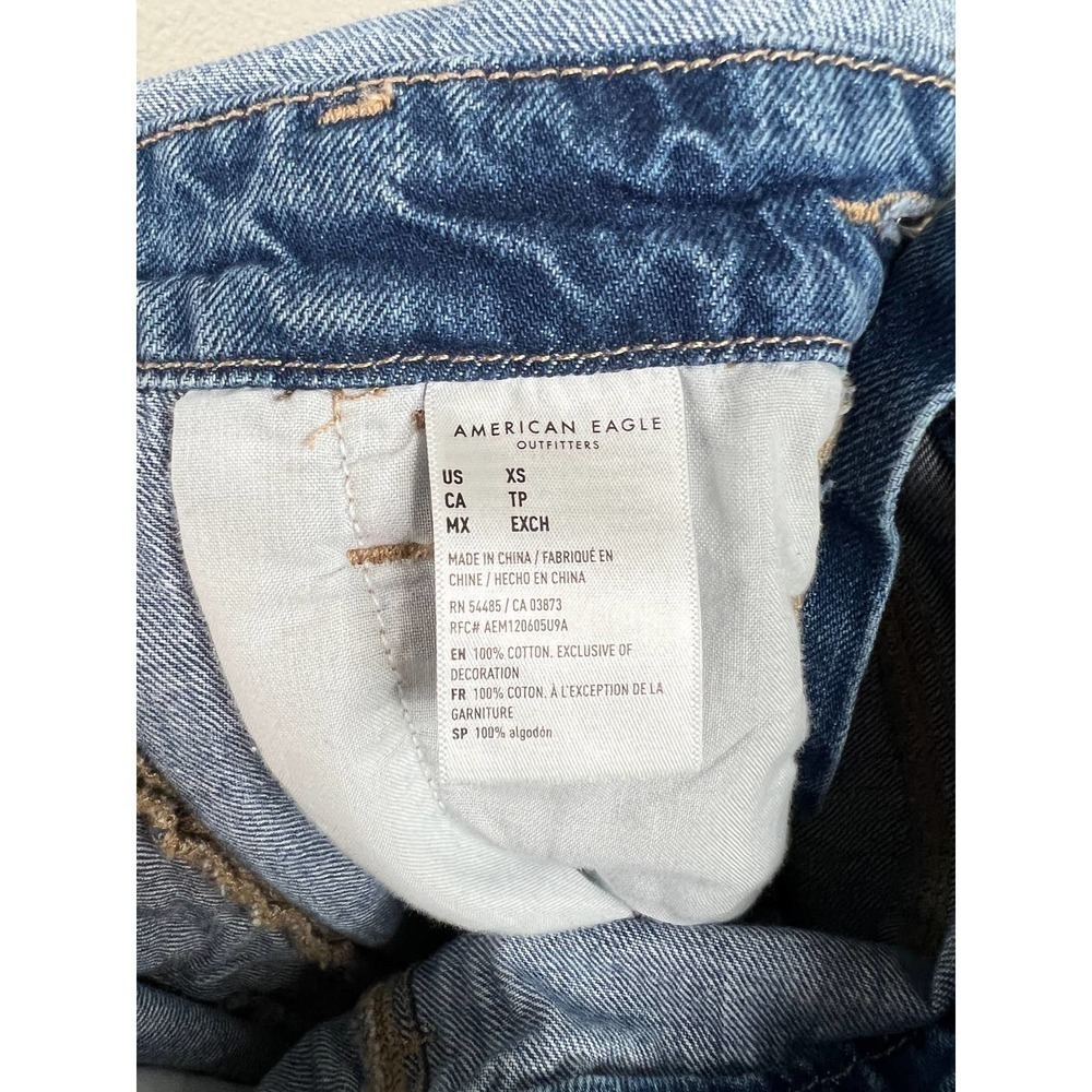 American Eagle Outfitters Blue Distressed Jeans Overalls - Picture 10 of 10
